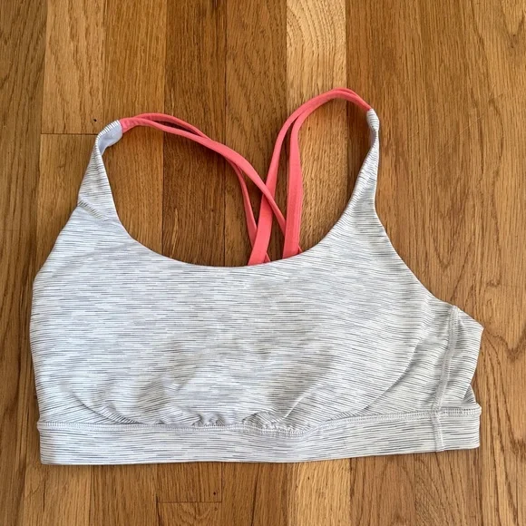 Women's Gray and Pink Lululemon Energy Bra size 8 - Picture 5 of 8